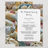 Beachcombers Seashell 5x8 Custom Wedding Programm (Vorne/Hinten)