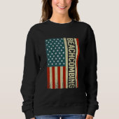 Beachcombing USA Flag 4th of July beachcomb beachc Sweatshirt (Vorderseite)