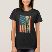 Beachcombing USA Flag 4th of July beachcomb beachc T-Shirt (Vorderseite)