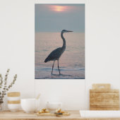 Beachcoming Heron Poster (Küche)