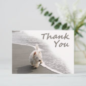 Beachcoming Westie Danke Ihrer Karte 5"x7" (Stehend Vorderseite)