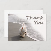 Beachcoming Westie Danke Ihrer Karte 5"x7" (Vorne/Hinten)
