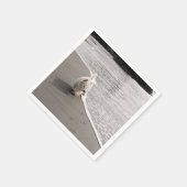Beachcoming Westie Dog Foto Napkins Serviette (Ecke)