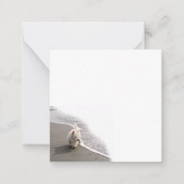 Beachcoming Westie Foto - Flachbildschirm Mitteilungskarte