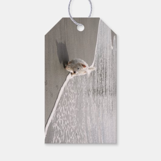 Beachcoming Westie Foto Geschenkmarke Geschenkanhänger (Vorderseite)