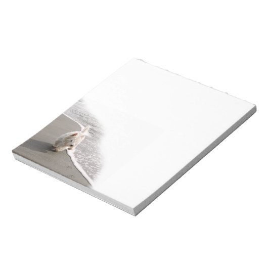 Beachcoming Westie Foto Notepad Notizblock (Rotiert)