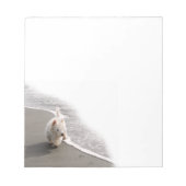 Beachcoming Westie Foto Notepad Notizblock (Vorderseite)