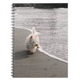 Beachcoming Westie Foto Spiral Notebook Notizblock