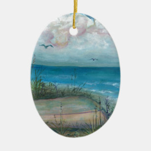 Beache Szenen-indischer Felsen-Strand, FL-Kunst Keramik Ornament