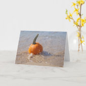 Beached Autumn Pumpkin Karte (Gelbe Blume)