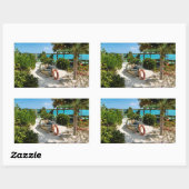 Beached Boat Wreck Rechteckiger Aufkleber (Blatt)