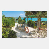 Beached Boat Wreck Rechteckiger Aufkleber (Vorderseite)