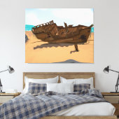 Beached Shipwreck Leinwanddruck (Insitu (Schlafzimmer))
