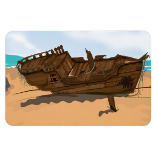 Beached Shipwreck Magnet