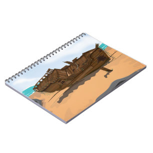 Beached Shipwreck Notizblock