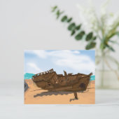 Beached Shipwreck Postkarte (Stehend Vorderseite)