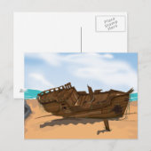 Beached Shipwreck Postkarte (Vorne/Hinten)