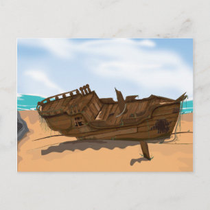 Beached Shipwreck Postkarte