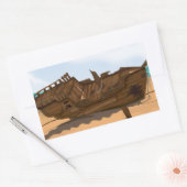Beached Shipwreck Rechteckiger Aufkleber (Umschlag)