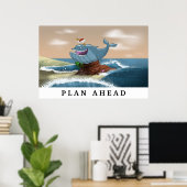 Beached Whale - Motivierend Poster (Heimbüro)