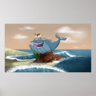 Beached Whale Print Poster