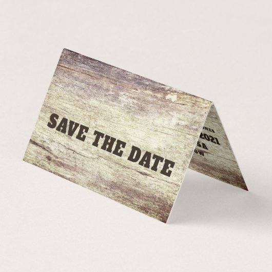 Beached Wood Effect, Foto Save the Date Karte (Vorderseite)