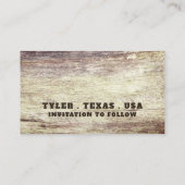 Beached Wood Effect, Save the Date Begleitkarte (Rückseite)