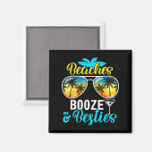 Beaches booze besties girls trip 2026 florida magnet (Vorderseite/Rückseite)