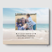 Beachfeier zum Foto der Beerdigung Gästebuch (Rückseite)