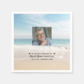 Beachfeier zum Foto der Beerdigung Serviette (Vorderseite)