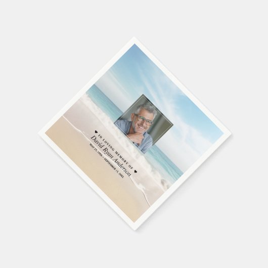 Beachfeier zum Foto der Beerdigung Serviette (Ecke)