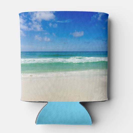 Beachfotografie Blauer Himmel mit Wellen Dosenkühler (Rückseite)