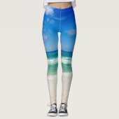 Beachfotografie Blauer Himmel mit Wellen Leggings (Vorderseite)