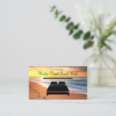 Beachfront Hotel Travel Business Cards Visitenkarte (Stehend Vorderseite)