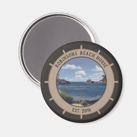 BeachHouse (benutzerdefinierbar) Magnet (Vorderseite/Rückseite)