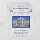 Beachhouse oder Lake House Einladung (Vorne/Hinten)