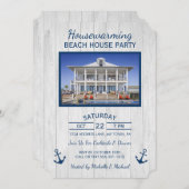Beachhouse oder Lake House Einladung (Vorne/Hinten)