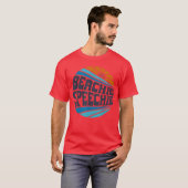 Beachie Speechie Speech Therapy Beach Retro Sommer T-Shirt (Vorne ganz)