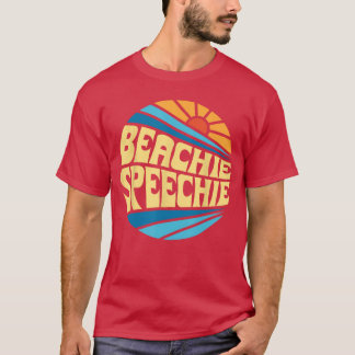 Beachie Speechie Speech Therapy Beach Retro Sommer T-Shirt
