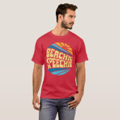Beachie Speechie Speech Therapy Beach Retro Sommer T-Shirt (Vorne ganz)