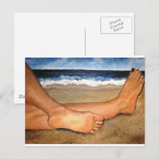 Beachin' Feet Postkarte (Vorne/Hinten)
