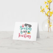 Beaching nicht lehren lustige Lehrer Sommerurlaub Karte (Gelbe Blume)