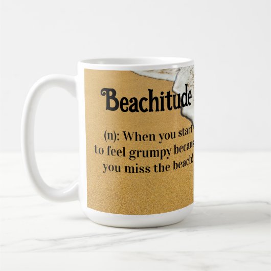 "Beachitude" Definition Kaffeetasse (Links)