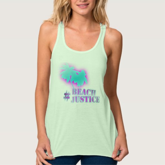 #BEACHJUSTICE Retro Ladys Tank (Vorderseite)
