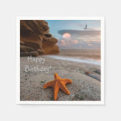 Beachlife Birthday Paper Napkins Serviette (Vorderseite)