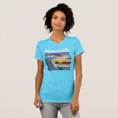 #beachlife Sand, Wellen und Sonnenuntergang T-Shirt (Vorne ganz)