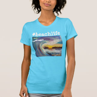 #beachlife Sand, Wellen und Sonnenuntergang T-Shirt