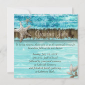 Beachmemorial Ankündigung Beerdigung Vintag (Rückseite)