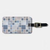 Beachmuster Farbe Monogramm Gepäckstück Gepäckanhänger (Vorderseite horizontal)