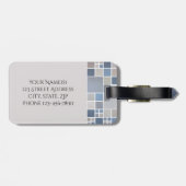 Beachmuster Farbe Monogramm Gepäckstück Gepäckanhänger (Rückseite horizontal)